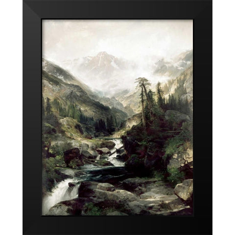 Mountain of The Holy Cross, Colorado Black Modern Wood Framed Art Print by Moran, Thomas