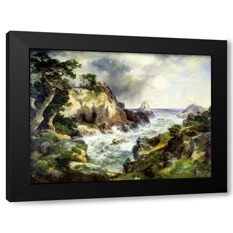 Point Lobos, Monterey, California Black Modern Wood Framed Art Print by Moran, Thomas