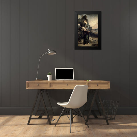 Orpheus Black Modern Wood Framed Art Print by Moreau, Gustave