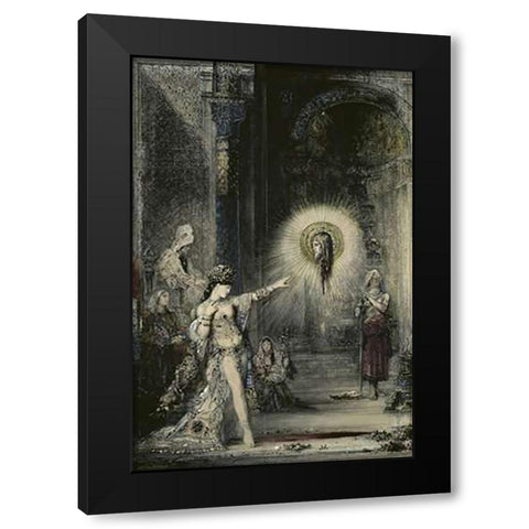 The Apparition Black Modern Wood Framed Art Print by Moreau, Gustave