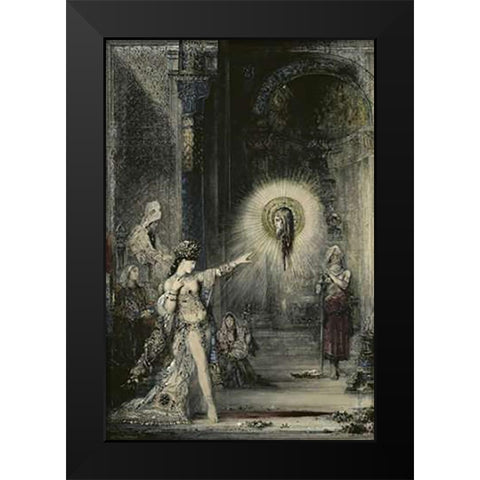 The Apparition Black Modern Wood Framed Art Print by Moreau, Gustave