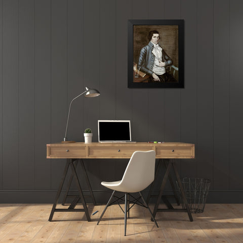 Job Perit Black Modern Wood Framed Art Print by Moulthrop, Reuben