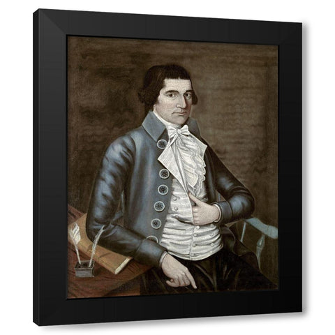 Job Perit Black Modern Wood Framed Art Print with Double Matting by Moulthrop, Reuben