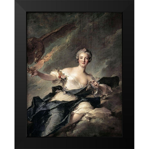 Duchess of Chaulnes As Hebe Black Modern Wood Framed Art Print by Nattier, Jean-Marc