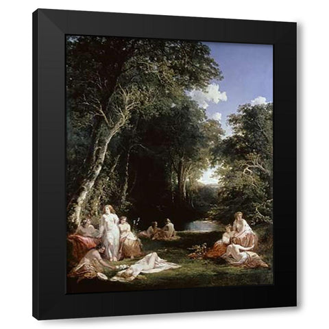 The Golden Age Black Modern Wood Framed Art Print with Double Matting by Niemann, Edmund and