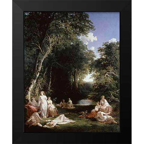 The Golden Age Black Modern Wood Framed Art Print by Niemann, Edmund and