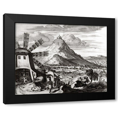 Potosi Black Modern Wood Framed Art Print by Ogilby, John