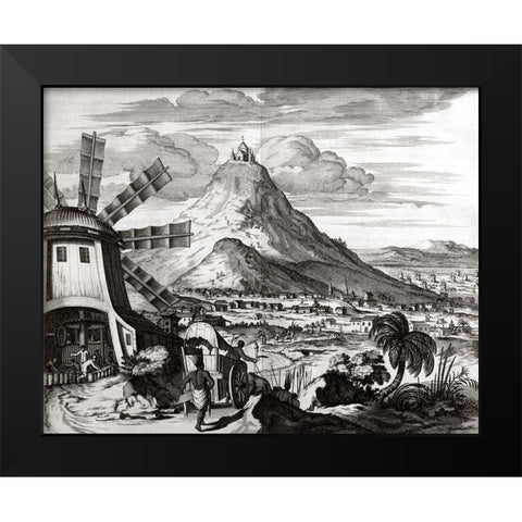 Potosi Black Modern Wood Framed Art Print by Ogilby, John