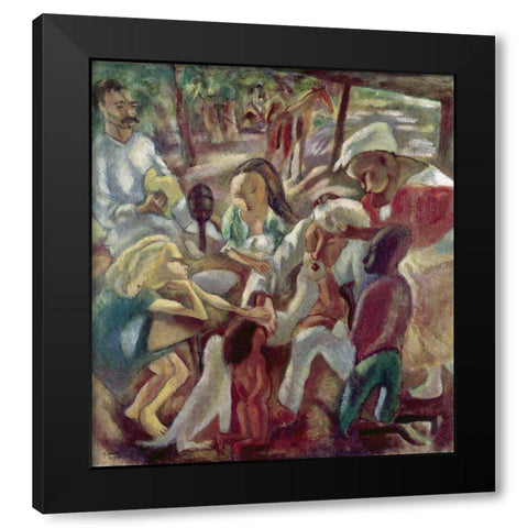 Good Samaritan Black Modern Wood Framed Art Print by Pascin, Jules
