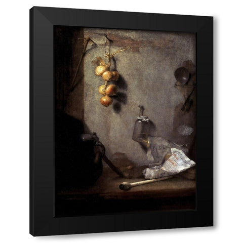 Still Life Black Modern Wood Framed Art Print with Double Matting by Paudiss, Christoph