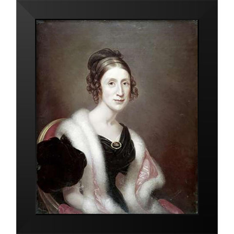 Mary Brewer Black Modern Wood Framed Art Print by Peale, James