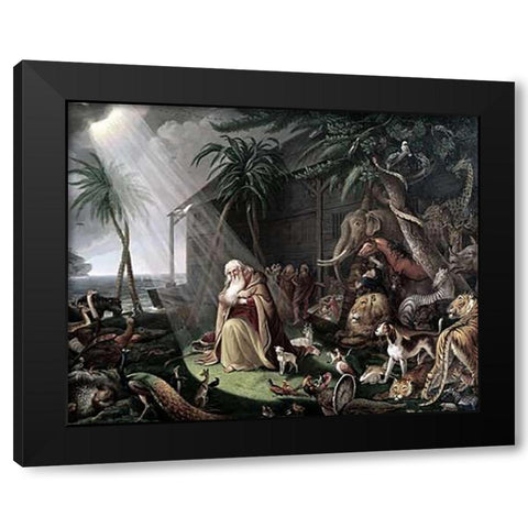 Noahs Ark Black Modern Wood Framed Art Print by Peale, James
