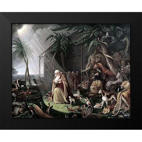 Noahs Ark Black Modern Wood Framed Art Print by Peale, James