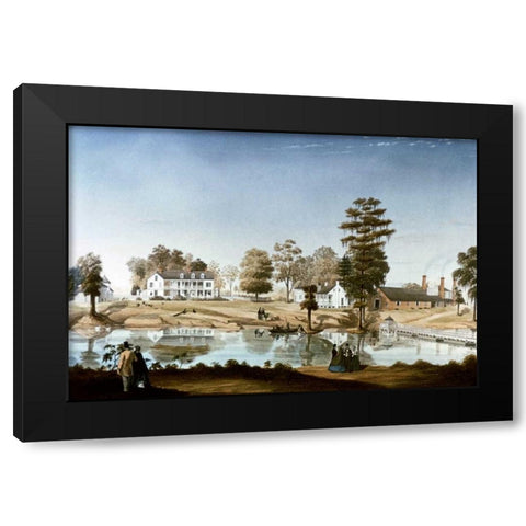Oliver Plantation Black Modern Wood Framed Art Print by Persac, Marie Adrien