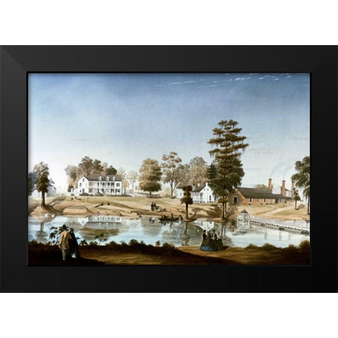 Oliver Plantation Black Modern Wood Framed Art Print by Persac, Marie Adrien