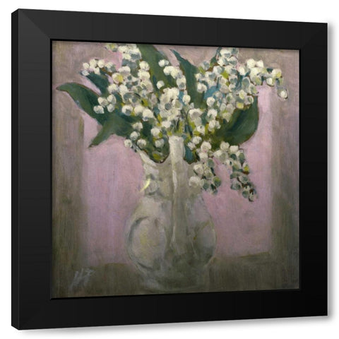 Lilies of The Valley Black Modern Wood Framed Art Print with Double Matting by Pittman, Hobson