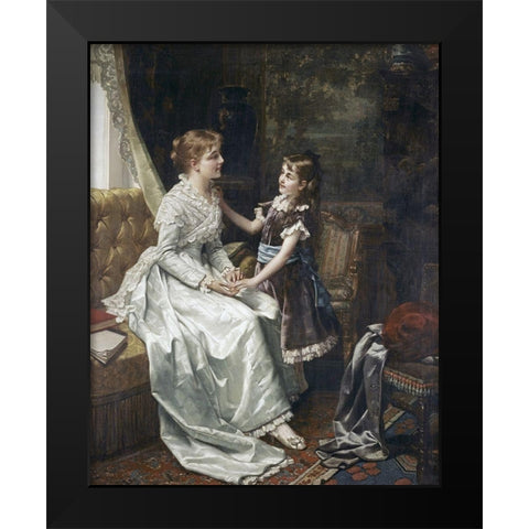 Morning Room Black Modern Wood Framed Art Print by Portielje, Jon Frederick Pieter