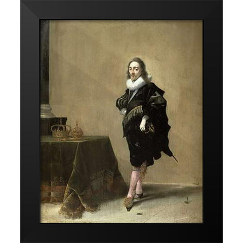 Charles I, King of England Black Modern Wood Framed Art Print by Pot, Hendrik Gerritsz