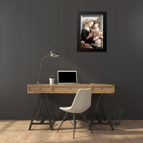 Madonna Del Granduca Black Modern Wood Framed Art Print by Raphael