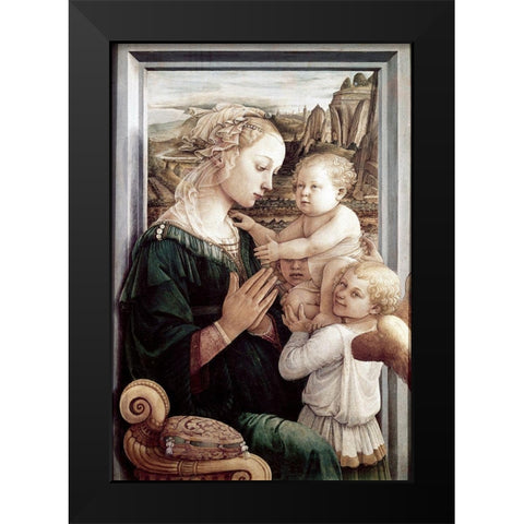 Madonna Del Granduca Black Modern Wood Framed Art Print by Raphael