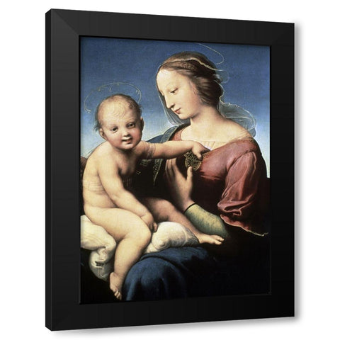 Niccolini-Cowper Madonna Black Modern Wood Framed Art Print by Raphael