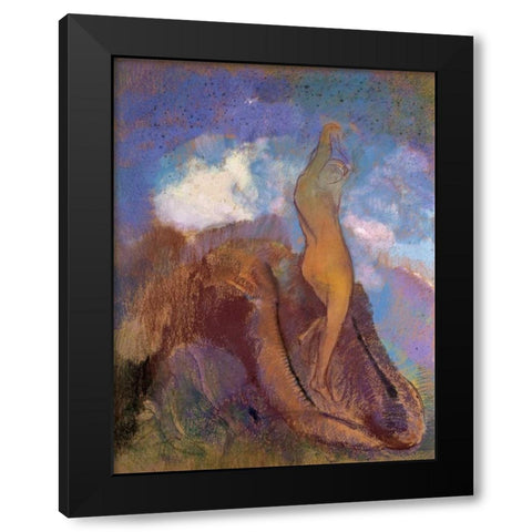 The Birth of Venus Black Modern Wood Framed Art Print by Redon, Odilion