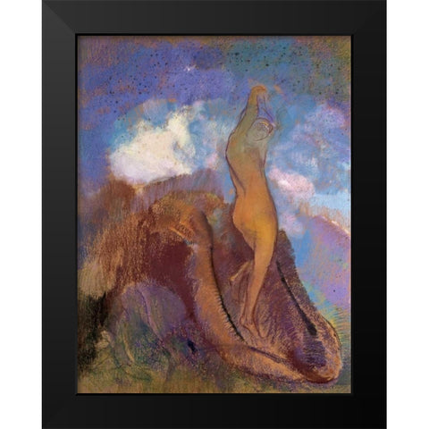 The Birth of Venus Black Modern Wood Framed Art Print by Redon, Odilion