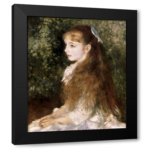 Irene Cahen DAnvers Black Modern Wood Framed Art Print by Renoir, Pierre-Auguste