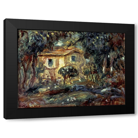 Landscape Black Modern Wood Framed Art Print by Renoir, Pierre-Auguste