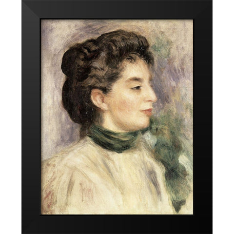 Madame Paul Gallimard Black Modern Wood Framed Art Print by Renoir, Pierre-Auguste