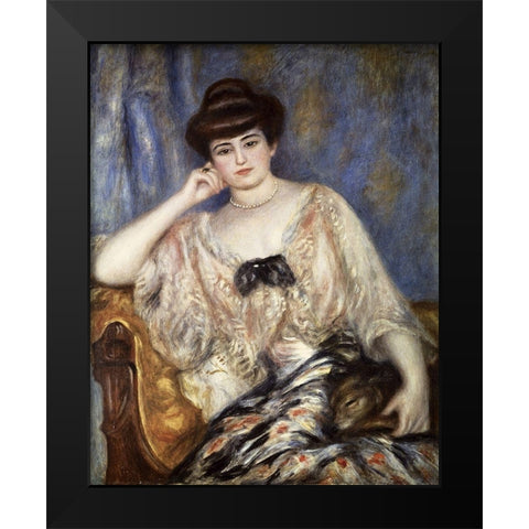 Misia Natanson Black Modern Wood Framed Art Print by Renoir, Pierre-Auguste
