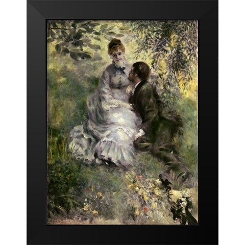 The Lovers Black Modern Wood Framed Art Print by Renoir, Pierre-Auguste