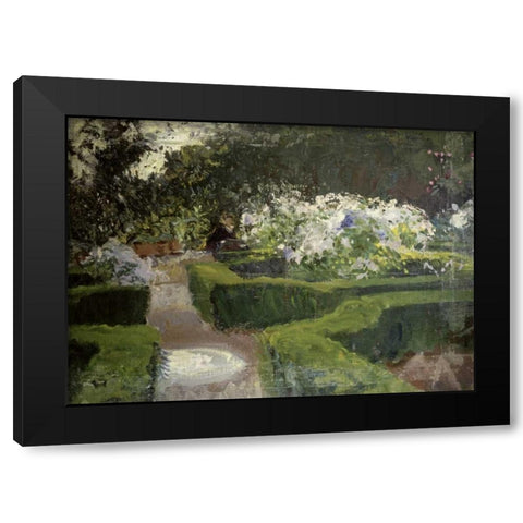 Garden at Granada Black Modern Wood Framed Art Print by Sargent, John Singer