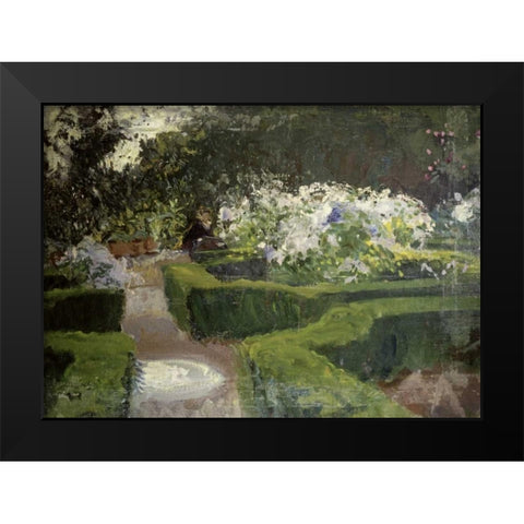Garden at Granada Black Modern Wood Framed Art Print by Sargent, John Singer