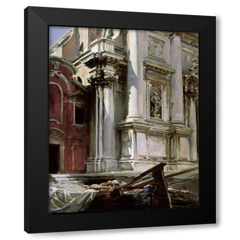 Church of San Stae, Venice Black Modern Wood Framed Art Print with Double Matting by Sargent, John Singer