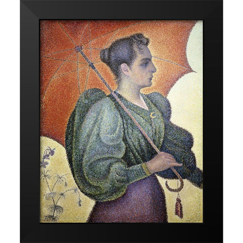 Portrait of Bertha Signac Black Modern Wood Framed Art Print by Signac, Paul
