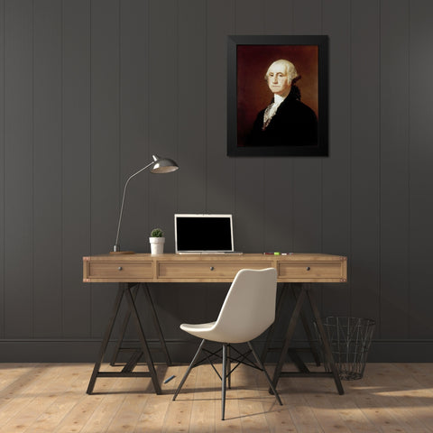 George Washington Black Modern Wood Framed Art Print by Sully, Thomas