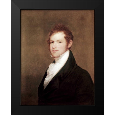 Portrait of Andrew Dexter Founder of Montgomery, Alabama Black Modern Wood Framed Art Print by Sully, Thomas