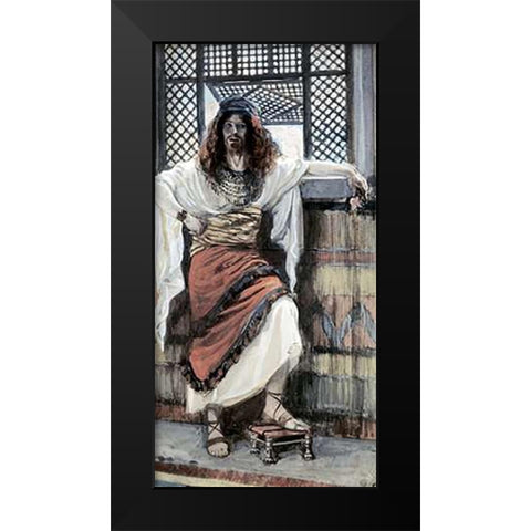 Absalom Black Modern Wood Framed Art Print by Tissot, James