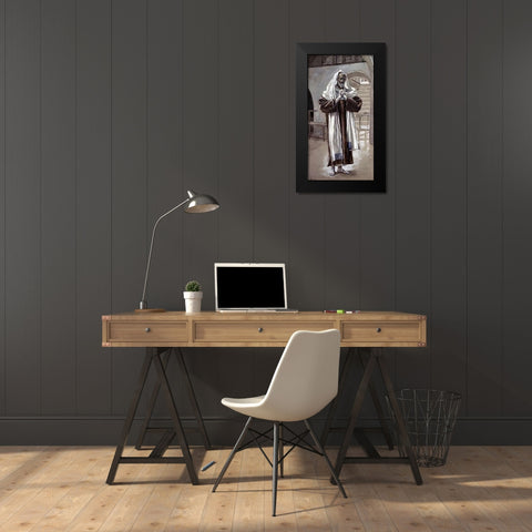 Andrew Black Modern Wood Framed Art Print by Tissot, James
