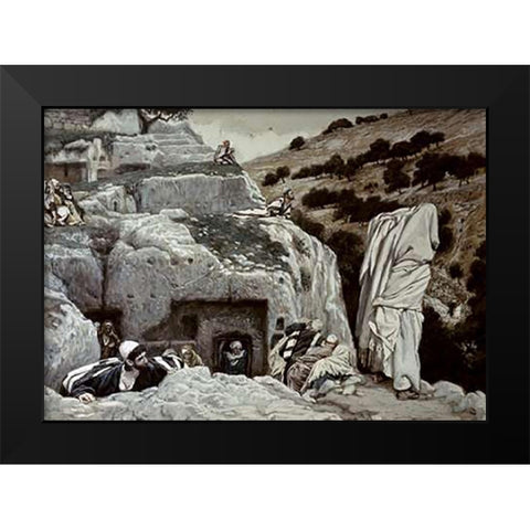 AVintagetles Hiding In The Valley of Hinnom Black Modern Wood Framed Art Print by Tissot, James