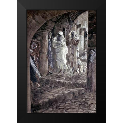 Apparition of The Dead In Jerusalem Black Modern Wood Framed Art Print by Tissot, James