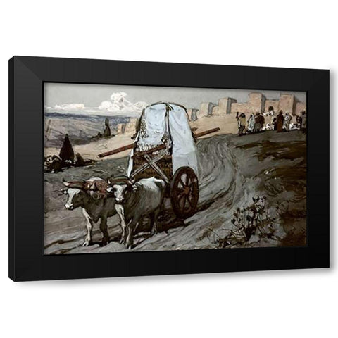 Ark Sent Away Black Modern Wood Framed Art Print by Tissot, James