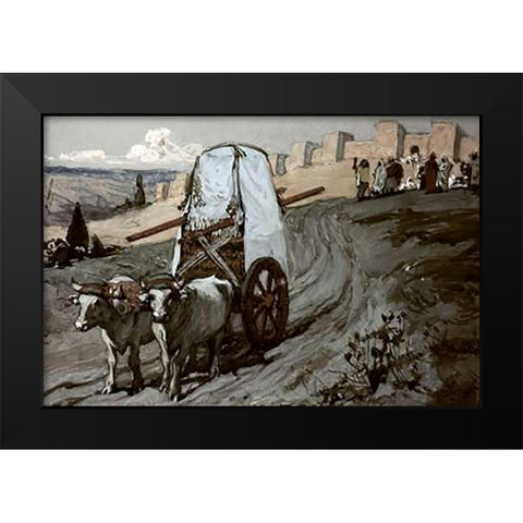 Ark Sent Away Black Modern Wood Framed Art Print by Tissot, James