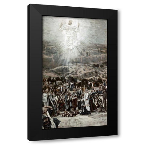 Ascension From The Mount of Olives Black Modern Wood Framed Art Print by Tissot, James Jacques