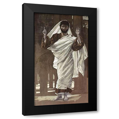 Bartholomew Black Modern Wood Framed Art Print with Double Matting by Tissot, James