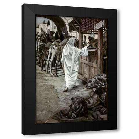 Calling of Matthew Black Modern Wood Framed Art Print with Double Matting by Tissot, James