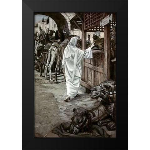 Calling of Matthew Black Modern Wood Framed Art Print by Tissot, James