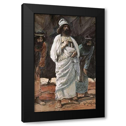 Chiefs of The Army Black Modern Wood Framed Art Print with Double Matting by Tissot, James