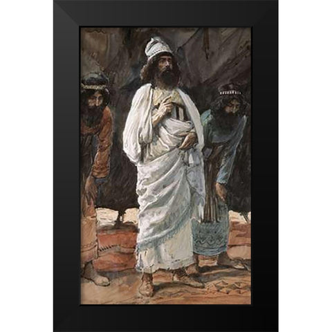 Chiefs of The Army Black Modern Wood Framed Art Print by Tissot, James